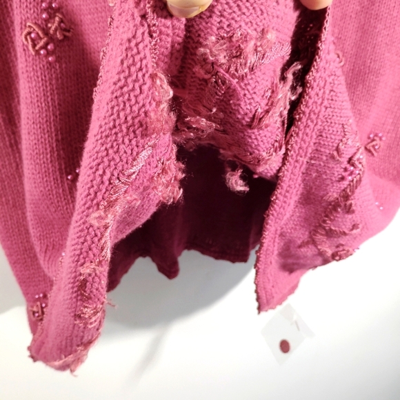 Vintage Sz 26 Maggie Lawrence Cardigan Embroidered Beaded 26/28 Cottage 90s - Picture 16 of 16